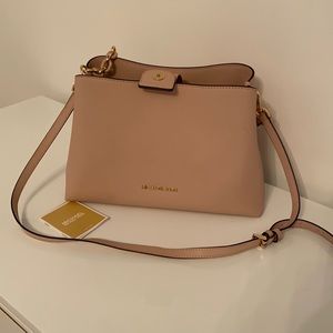 Michael Kors Sofia Satchet Crossbody bag in blush color